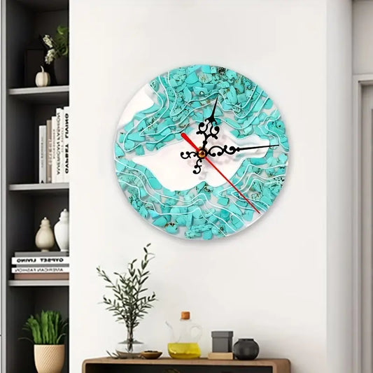 Artisanal Half Round Elegance Clock